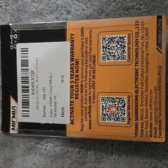 MIFMIA SUPER BRIGHT M6-H1 LED COOL WHITE 6500K HEADLIGHTS - Picture 3 of 3